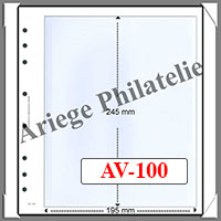 Feuilles AV 100 - Feuilles NEUTRES (Paquet de 5) - 1 Poche Transparente (AV100)