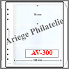 Feuilles AV 300 - Feuilles NEUTRES (Paquet de 5) - 3 Poches Transparentes (AV300) AV-Editions