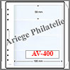 Feuilles AV 400 - Feuilles NEUTRES (Paquet de 5) - 4 Bandes Transparentes (AV400) AV-Editions