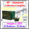 ALBUM AV FRANCE Préimprimé - Volumes 1 à 12 - STANDARD - 1849 à 2021 (AVST-COMP21) Av-Editions