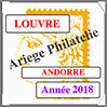 ANDORRE 2018 - Jeu LOUVRE - Timbres Courants et Blocs (FAN18) Crs