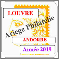 ANDORRE 2019 - Jeu LOUVRE - Timbres Courants et Blocs (FAN19)