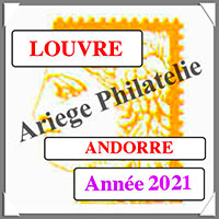 ANDORRE 2021 - Jeu LOUVRE - Timbres Courants et Blocs (FAN21)