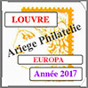 EUROPA 2017 - Jeu LOUVRE - Timbres Courants et Blocs (FEU17) Crs