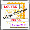 EUROPA 2018 - Jeu LOUVRE - Timbres Courants et Blocs (FEU18) Crs
