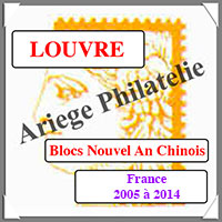 FRANCE 2015 - Jeu LOUVRE - Blocs du Nouvel An Chinois - 2005  2014 (FLAC14)