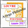 POLYNESIE 2017 - Jeu LOUVRE - Timbres Courants et Blocs (FPOL17) Crs