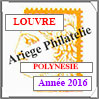 POLYNESIE 2016 - Jeu LOUVRE - Timbres Courants et Blocs (FPOL16) Crs