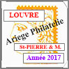 ST-PIERRE et MIQUELON 2017 - Jeu LOUVRE - Timbres Courants et Blocs (FSPM17) Crs