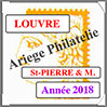 ST-PIERRE et MIQUELON 2018 - Jeu LOUVRE - Timbres Courants et Blocs (FSPM18) Crs