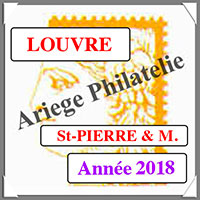 ST-PIERRE et MIQUELON 2018 - Jeu LOUVRE - Timbres Courants et Blocs (FSPM18)