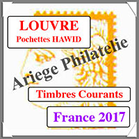 FRANCE 2017 - Jeu de Pochettes HAWID - Timbres Courants et Blocs (HBA17)