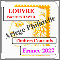 FRANCE 2022 - Jeu de Pochettes HAWID - Timbres Courants et Blocs (HBA22)