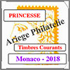 MONACO 2018 - Jeu PRINCESSE - Timbres Courants (MF18) Crs