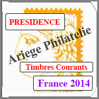 FRANCE 2014 - Jeu PRESIDENCE - Timbres Courants (PF14)