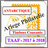 TAAF 2017-2018 - Jeu ANTARCTIQUE - Timbres Courants (TSP19) Crs