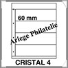 KOSMOS - Feuilles CRISTAL 4 - TRANSPARENTES - 4 Bandes : 60*260 mm - Paquet de 5 Feuilles (CRISTAL4) Davo