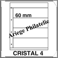 KOSMOS - Feuilles CRISTAL 4 - TRANSPARENTES - 4 Bandes : 60*260 mm - Paquet de 5 Feuilles (CRISTAL4)