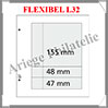 FLEXIBEL - Feuilles L 32 - 3 Bandes TRANSPARENTES : 155, 48 et 47*190 mm - Paquet de 5 Feuilles (FLEXIBEL L32) Davo