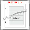 FLEXIBEL - Feuilles L 4 - 4 Bandes TRANSPARENTES : 63*190 mm - Paquet de 5 Feuilles (FLEXIBEL L4) Davo