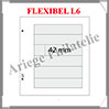 FLEXIBEL - Feuilles L 6 - 6 Bandes TRANSPARENTES : 42*190 mm - Paquet de 5 Feuilles (FLEXIBEL L6) Davo