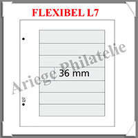 FLEXIBEL - Feuilles L 7 - 7 Bandes TRANSPARENTES : 36*190 mm - Paquet de 5 Feuilles (FLEXIBEL L7)