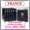FRANCE Luxe - Album Timbres Découpés des Blocs et Carnets - 2000 à 2012 - AVEC Pochettes (FR-ALB-1B-1) Davo