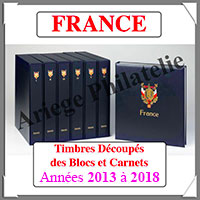 FRANCE Luxe - Album Timbres Dcoups des Blocs et Carnets - 2013  2018 - AVEC Pochettes (FR-ALB-1B-2)
