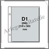 GAINES D1 - 1 Poche TRANSPARENTE : 210*300 mm - Paquet de 10 Gaines (GAINES D1)