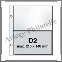 GAINES D2 - 2 Poches TRANSPARENTES : 210*148 mm - Paquet de 10 Gaines (GAINES D2)