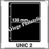 KOSMOS - Feuilles UNIC 2 - NOIRE - 2 Poches : 130*260 mm - Paquet de 5 Feuilles (UNIC 2) Davo
