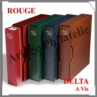Reliure  APOLLO - DELTA A (A Vis) -  ROUGE - Avec ETUI (323800 ou DELTASETR)