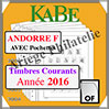 ANDORRE 2016 - Poste Franaise - AVEC Pochettes (OFN07F-16 ou 356468) Kab