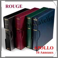 Reliure  APOLLO - DE (16 Anneaux) -  ROUGE - Avec ETUI (321222 ou RBAPSETR)