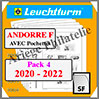 ANDORRE - Poste Franaise - Pack 4 - 2020  2022 (367005 ou 07F/4SF) Leuchtturm