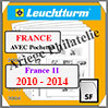 FEUILLES FRANCE SF Préimprimées - 2010 à 2014 (342777 ou 15/11SF) Leuchtturm