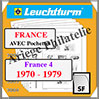 FEUILLES FRANCE SF Préimprimées - 1970 à 1979 (302304 ou 15/4SF) Leuchtturm