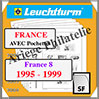 FEUILLES FRANCE SF Préimprimées - 1995 à 1999 (314793 ou 15/8SF) Leuchtturm