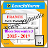 FEUILLES FRANCE SF Préimprimées - Blocs Souvenirs : 2015 à 2019 (357159 ou 15BS3SF) Leuchtturm