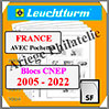 FEUILLES FRANCE SF Préimprimées - Blocs CNEP : 2005 à 2022 (332403 ou 15CNEPSF) Leuchtturm