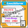 FEUILLES FRANCE SF Préimprimées - Carnets Croix-Rouge : 1952 à 1983 (302427 ou 15CRSF) Leuchtturm