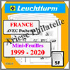 FEUILLES FRANCE SF Préimprimées - Mini-Feuilles : 1999 à 2020 (323935 ou 15KSF) Leuchtturm