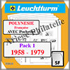 POLYNESIE FRANCAISE - Pack 1 - 1958  1979 (334864 ou 15PF/1SF) Leuchtturm