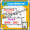 POLYNESIE FRANCAISE - Pack 5 - 2010  2019 (343034 ou 15PF/5SF) Leuchtturm