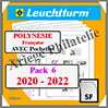 POLYNESIE FRANCAISE - Pack 6 - 2020  2022 (367207 ou 15PF/6SF) Leuchtturm