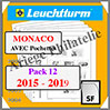 MONACO - Pack 12 - 2015  2019 (357165 ou 16/12SF) Leuchtturm