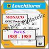 MONACO - Pack 6 - 1985  1989 (336576 ou 16/6SF) Leuchtturm