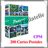 Album pour CPM - 200 CARTES POSTALES - Avec 50 Feuilles Transparentes Fixes (347770 ou ALBPK2ENG) Leuchtturm