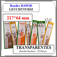 HAWID Bandes Transparentes : 217x64 mm - Double Soudure (340172)