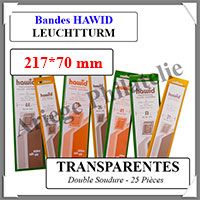 HAWID Bandes Transparentes : 217x70 mm - Double Soudure (334941)
